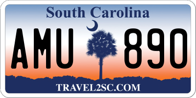 SC license plate AMU890