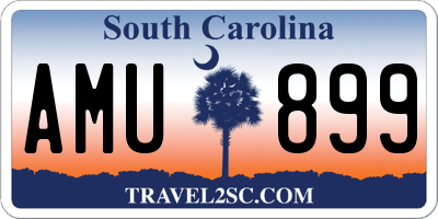 SC license plate AMU899