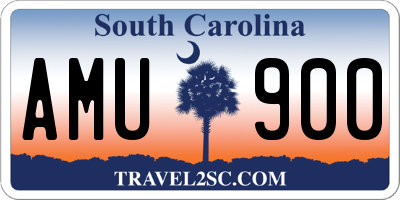 SC license plate AMU900
