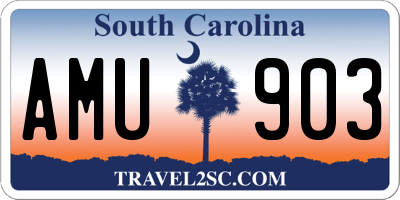 SC license plate AMU903
