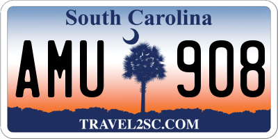 SC license plate AMU908