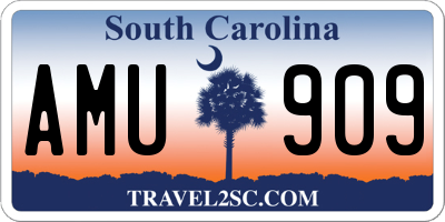 SC license plate AMU909