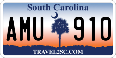SC license plate AMU910