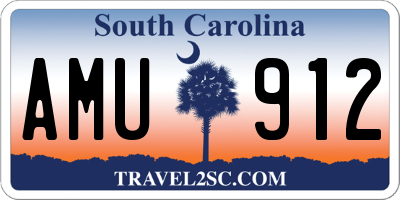 SC license plate AMU912
