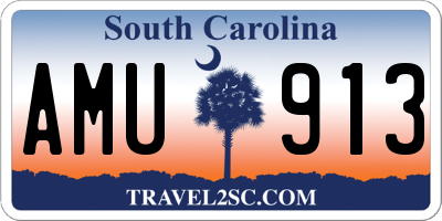 SC license plate AMU913