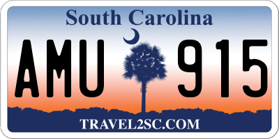 SC license plate AMU915