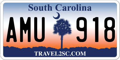SC license plate AMU918