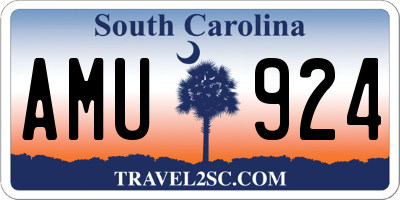 SC license plate AMU924