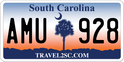 SC license plate AMU928