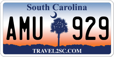 SC license plate AMU929