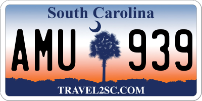 SC license plate AMU939
