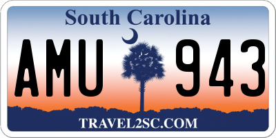 SC license plate AMU943