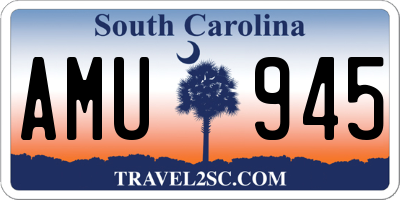 SC license plate AMU945