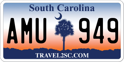 SC license plate AMU949