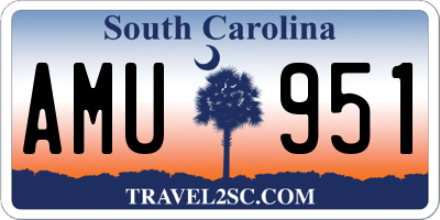 SC license plate AMU951