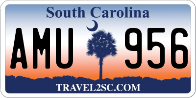 SC license plate AMU956
