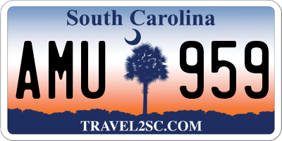 SC license plate AMU959