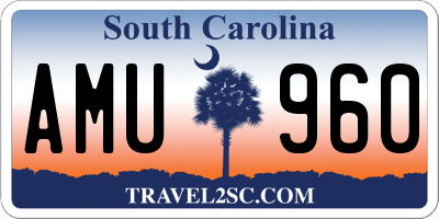 SC license plate AMU960