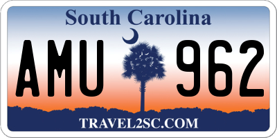 SC license plate AMU962