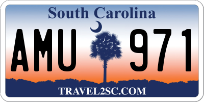 SC license plate AMU971