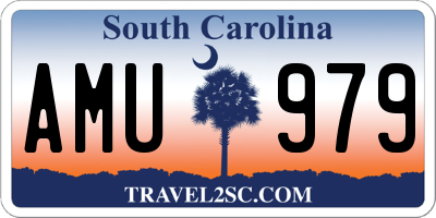 SC license plate AMU979