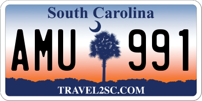 SC license plate AMU991