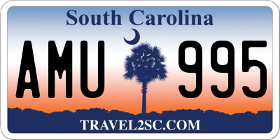 SC license plate AMU995
