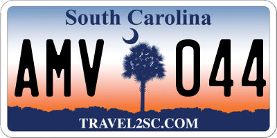 SC license plate AMV044