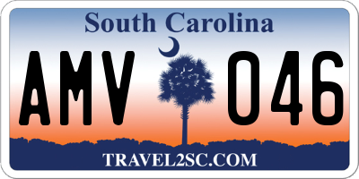 SC license plate AMV046