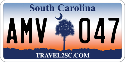 SC license plate AMV047