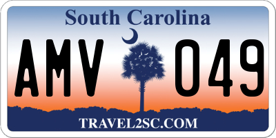 SC license plate AMV049
