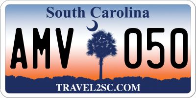 SC license plate AMV050