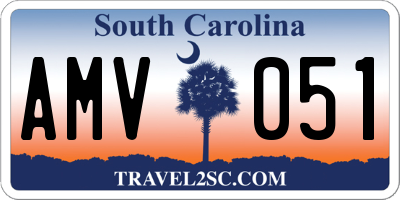 SC license plate AMV051