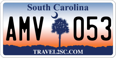 SC license plate AMV053