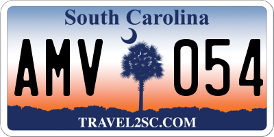 SC license plate AMV054