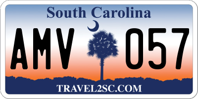 SC license plate AMV057