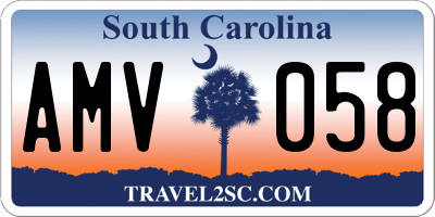 SC license plate AMV058
