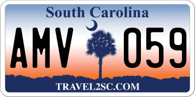 SC license plate AMV059