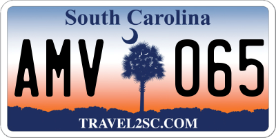 SC license plate AMV065
