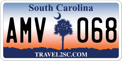 SC license plate AMV068