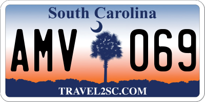 SC license plate AMV069