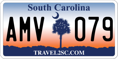 SC license plate AMV079