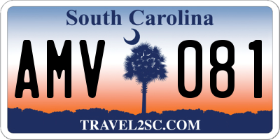 SC license plate AMV081