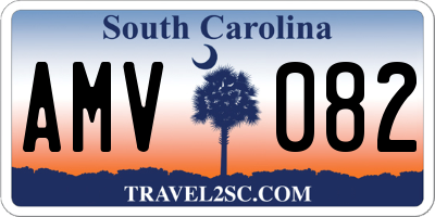 SC license plate AMV082
