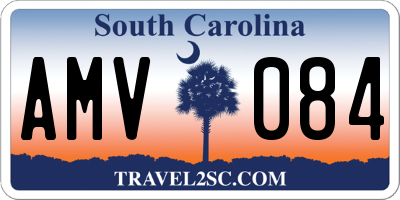 SC license plate AMV084
