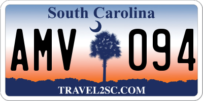 SC license plate AMV094