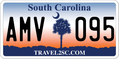 SC license plate AMV095