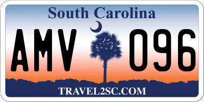 SC license plate AMV096