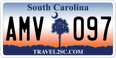 SC license plate AMV097