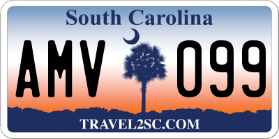 SC license plate AMV099